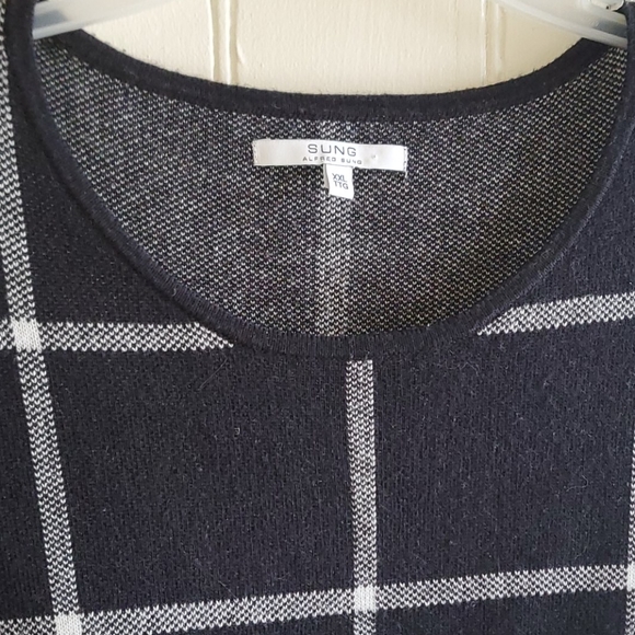 Alfred Sung Plaid Tunic Sweater Size XXL - Picture 2 of 3